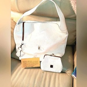 Dooney and Burke Pebble grain Logo Lock Bag